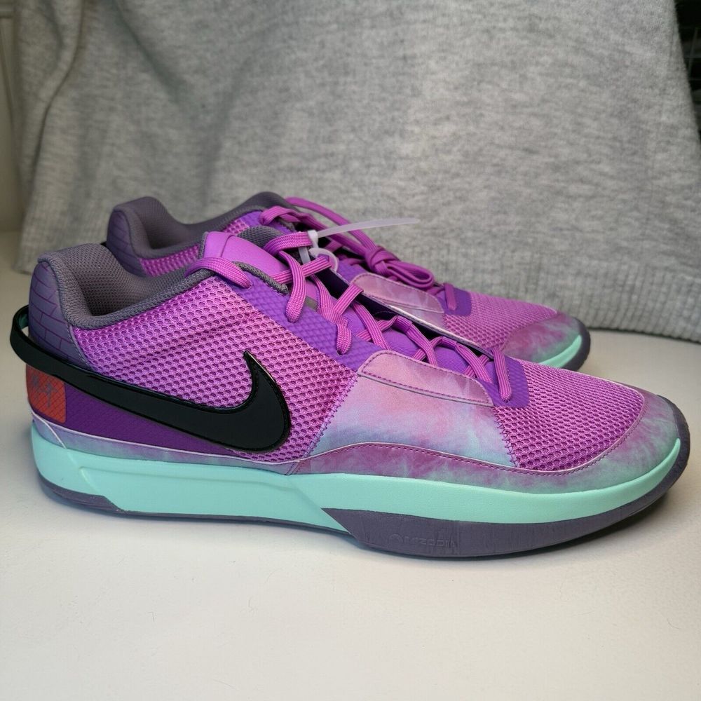 NEW Nike Ja 1 Christmas Men's Size 17 FV5558-500 Purple Teal Sneakers Morant